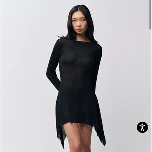 NWOT: Danielle Guizio Black Rose Dress
